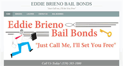 Desktop Screenshot of eddiebrienobailbonds.com
